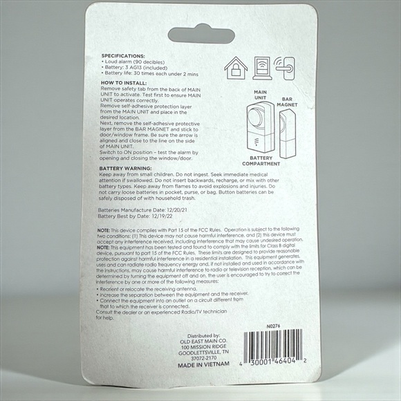 🔔 Secure & Sleep Easy: Pro Essentials Wireless Alarm (Set of 2 Packages) 🔔 NIP - Picture 3 of 5